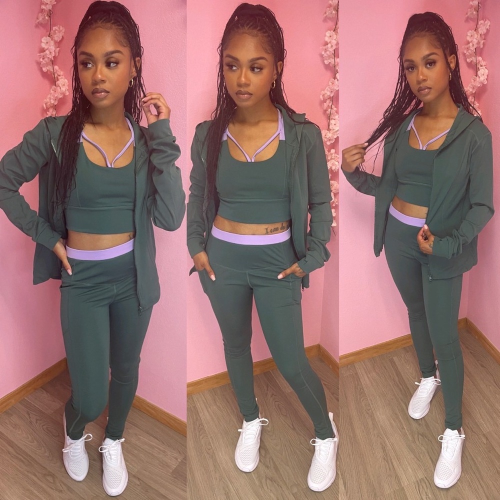 🥝 3PC Green Activewear Set 🥝
